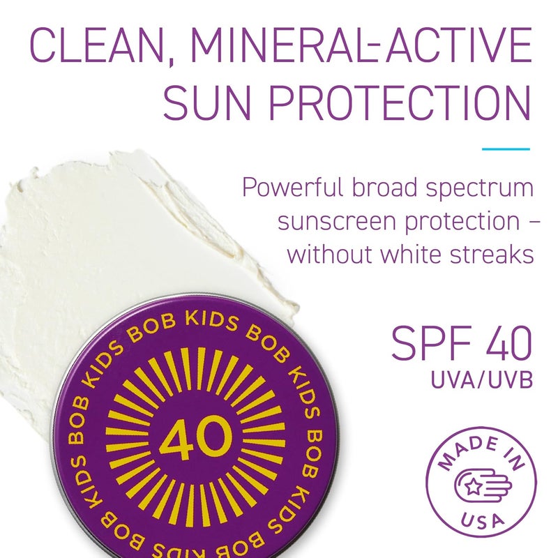 Brush On Block باك ديو من بوب كيدز لحماية الشمس، واقي شمس معدني بودرة SPF 30 وبلسم حماية شمس للأطفال SPF 40، طيف واسع، خالي من العطور، مقاوم للماء - Image 3